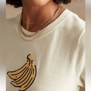 Banana Republic Intarsia Sweater top- Color (soft white) Snow Day Size S